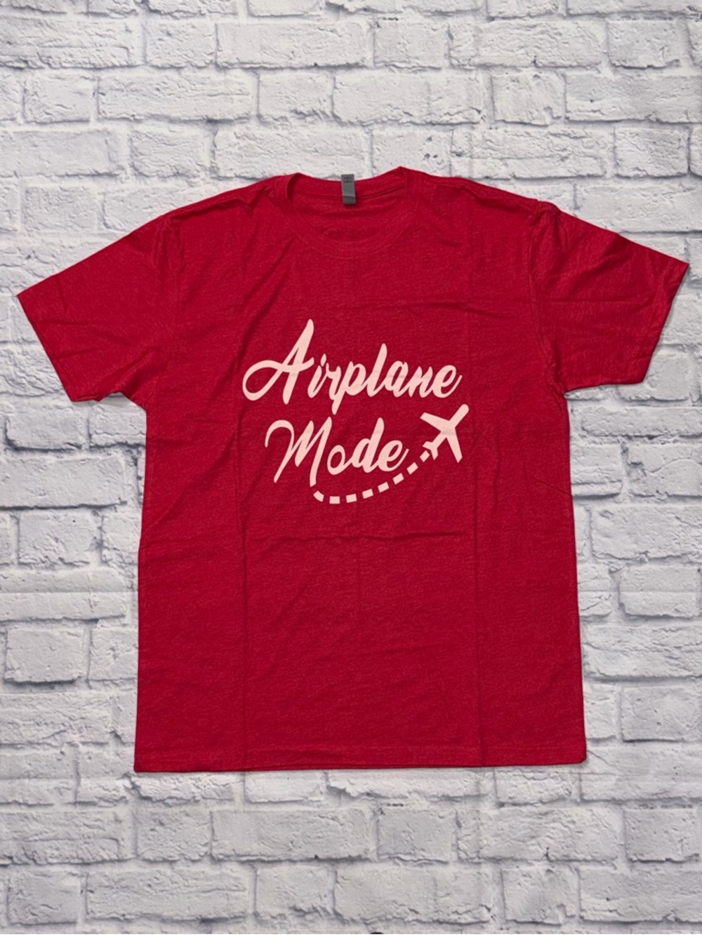 Heather Red 'Airplane Mode' Graphic Tee